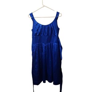 Beautiful Cocktail Dress Royal Blue Size 8 Silk.